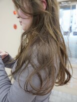 パークレーン アイス イヴェン(park lane ICI yeven) ブリーチなし春オリーブブラウングレージュロングレイヤー/akari