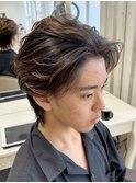 宇都宮メンズカットメンズパーマフェザーパーマセンターパート