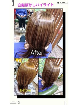 レモン(Lemon)の写真/白髪染め世代に！明るい白髪染めが可能です。是非ご相談ください！