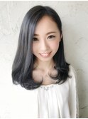 ブリーチなし☆グレージュxブルージュmixカラー