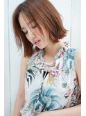抜け感外ハネストレートボブ