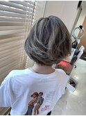 ショートボブ グラデーション×ハイライト