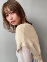 リンネテラス(Lin'ne terrace)&nbsp;ラフな質感色っぽガーリーミディアム/こなれヘア/サイドバング