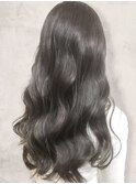 大人気☆艶髪寒色カラーグレージュ☆暗髪エアウェーブ