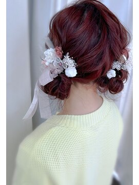 ヘアアンドメイクフォトスタジオ ルーファイブ(Roue five) 【池袋駅西口・ヘアセット】ツインお団子