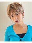 シースルーバング×抜け感ショート