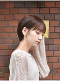 大人可愛いひし形ハンサムショートボブ前下がり