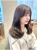 ワンカールざくざくレイヤーカット艶感チョコレートブラウン
