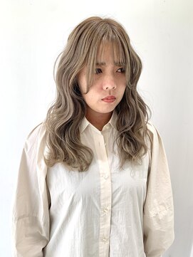 フォーク FOLK 【FOLK】赤みなし透明感グレージュ☆似合わせゆる巻きロング♪