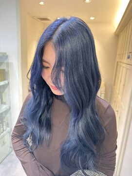 ベレーザ 渋谷(BELEZA) 6584ニュアンスカラーブルージュブルーシルバーレイヤーロング