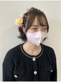 編み込みカチューシャ/編み込みヘア/結婚式ヘア
