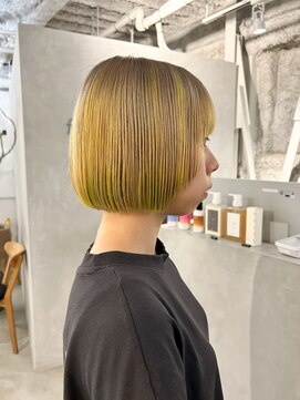 フォト 新宿(foto) 夏にオススメ！パイナップルカラー【Anzu】新宿 新宿ボブ