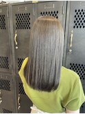 オリーブベージュ大人可愛い透明感立体感×エアストレート