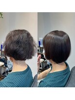 ナチュラル 石巻中里店(Natural)&nbsp;縮毛矯正ケアルーガ髪質改善トリートメント艶髪カラー石巻