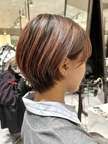 ラボー ノースプラザ店(LA'BO) 【LA'BO三浦】丸みショート×ピンクベージュ