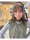 フェイスフレーミングブロンドコントラストカラーミックスカラー