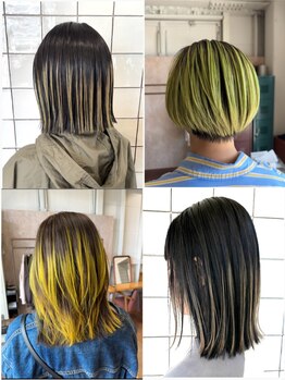 ヨイク(YOIKU)の写真/グラデーションやハイ＆ローライトなど、"イロアソビ"をたのしむ。プレイングカラーで様々な色を試して。