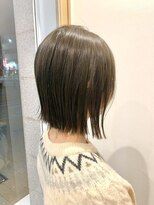 エミュ 伏見 国際センター(emu)&nbsp;前下がりボブ/切りっぱなしボブ/シルキーベージュ/髪質改善