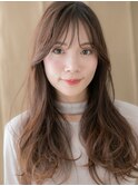 ミルクティーアッシュ小顔韓国風巻き毛先パーマ309W上尾30代40代