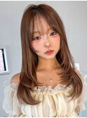 くびれヘア/顔周り/韓国/ボブ/レイヤーカット/前髪/カラー/大宮