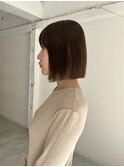 レイヤーボブ大人ボブ韓国ボブ切りっぱなしボブ