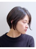 前下がりショート#黒髪#耳掛けショート#くびれショート#ボブ