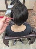 縮毛矯正／髪質改善／ショートボブ