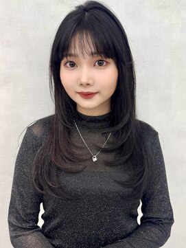 アッシュ 茗荷谷店(Ash) 茗荷谷レイヤーカット韓国ダブルカラー顔周り前髪カットボブ