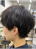 MEN'S HAIR/ブルーブラック/フェザーパーマ/錦糸町
