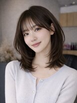 エトワ 中央店(etoi)&nbsp;大分ミディアムボブレイヤーかるめ韓国レイヤーくびれスタイル