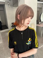 ティント 梅田(Tint) 【KENT】ミルクティー裾オレンジボブ《大阪梅田駅》