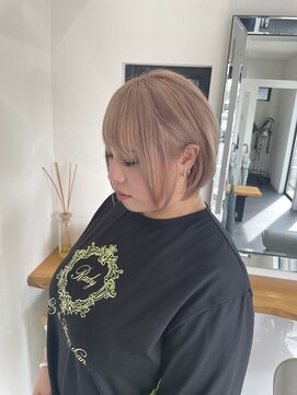 ナンバーフォーナチュラル 戸祭(NO4 natural) 83. ピンクベージュ/シースルーボブ/顔周り/ナチュラル