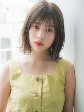 アリエッタ(aRietta) 【aRietta大田涼華】シースルーバング オリーブベージュ 外ハネ