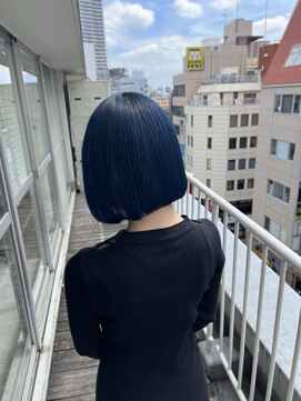 アジールヘア 池袋東口店(agir hair) ネイビーカラー　10代20代池袋池袋東口池袋西口