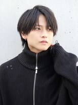 アーリー(Ali'i) センターパートコンマバングミディアムメンズウルフ