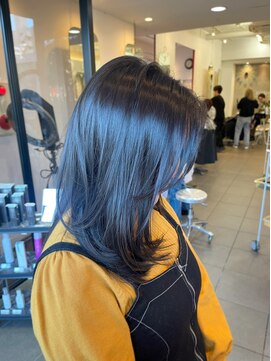 インデックスヘアー 錦糸町店(in'dex hair) 髪質改善グレージュカラーカーキベージュレイヤーロング錦糸町