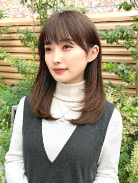 ミラリー トウキョウ(Mirareee Tokyo) 20代30代40代◎前髪パーマグレーベージュレイヤーロング黒髪