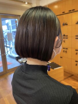 オーガニックマインド 坂戸 鶴ヶ島(organic+mind) 大人可愛い切りっぱなしボブモカベージュ