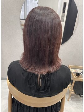 リュンヌ(Lune) 切りっぱなしボブ×ピンクカラー