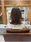 【くびれミディアム】20代30代ラベンダーブラウン髪質改善カラー