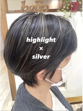 ヘアーズ ロッソ(hair's ROSSO) highlight×silver [30代40代50代60代]