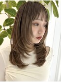 ハイライトカラーグレージュベージュケアブリーチダブルカラー