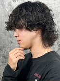 メンズウルフ癖毛風パーマ