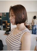 【ショートボブ/阿部達哉】ミニボブ/ショートヘア/ベージュ