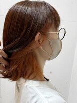 ビランチェ 池袋(bilancia)&nbsp;インナーカラーオレンジブラウンベージュレイヤーボブ/池袋