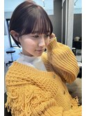 丸みショートボブ×ボルドーカラー