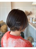 抜け感ショートボブ/ショートヘア/丸みショート/ボブカット