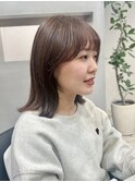 切りっぱなしボブ/外ハネボブ/ショコラブラウン/髪質改善