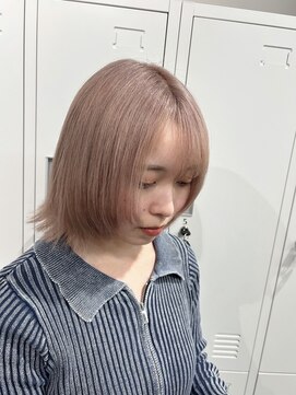 ユウル 横浜(juhl.) ミルクティーカラーマロンベージュカラーブリーチダブルカラー