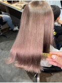 薄ピンクおベージュ♪冬も可愛い色でイルミネーション見に行こ☆